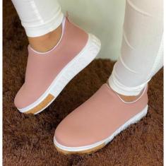 Imagem de Tênis Shoes Feminino Facheta Cracolada Leve Conforto Envio Imediato -