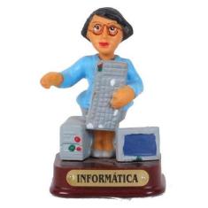 Imagem de Boneco Profissional Informática Miniatura Decoração 8cm - Zona Livre