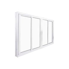 Imagem de Janela De Correr Abertura Central Premium 4 Folhas Vidro Liso