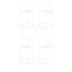 Imagem de Kit 4 Banquetas Allegra Com Encosto Design Cozinha/bancada -