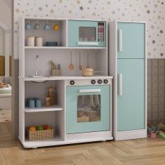 Imagem de Cozinha Conjunto Infantil C/ Geladeira Fogão P/ Criança Mdf