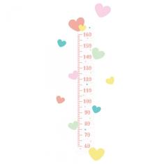 Imagem de Adesivo Corações Coloridos tons Pastéis Régua 141x51cm