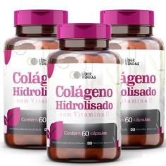 Imagem de Colágeno Hidrolisado C/ Vitamina C - 60 Cáps Kit Com 3 Potes - Lider V