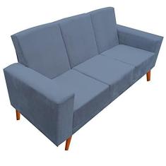 Imagem de Namoradeira Sofá 3 Lugares Arezzo Suede Cinza