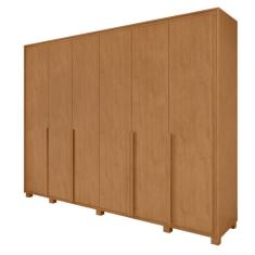 Imagem de Guarda Roupa 6 Portas S/ Espelho Easy Space Amendoa Clean