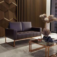 Imagem de Sof  Para Escrit rio E Recep  o 3 Lugares Corino Atena Marrom