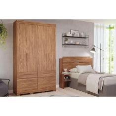 Imagem de Guarda Roupa Solteiro 5 Portas E 3 Gavetas Porto Cinamomo - Panan