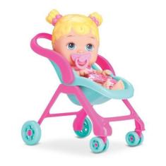 Imagem de Boneca Brinquedo Little Dolls Baby C/ Carrinho Alive Menina - Divertoy
