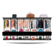 Imagem de Guarda Roupa Closet Aramado Modulado Gaveta mdf 4,30m pt