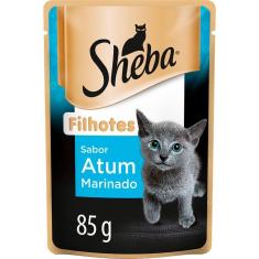 Imagem de Ração Úmida Sheba Sachê Cortes Selecionados Sabor Atum Marinado para Gatos Filhotes - 85 g