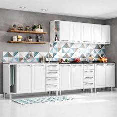 Imagem de Cozinha Modulada Itatiaia Diamante com 5 peças, 11 portas e 8 gavetas - 295 cm de largura