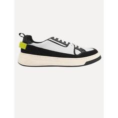 Imagem de Tênis Aeropostale Masculino Casual Lettering Emborrachado Relevo Branco/Preto-Masculino