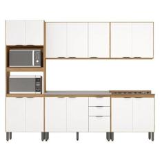 Imagem de Cozinha Modulada Composição Fhr001 Firenze 5 Peças Amêndola Branco - Demóbile Amêndola Branco