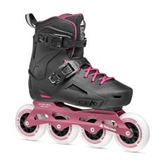 Imagem de Rollerblade Tênis feminino Lightning 90 Urban Inline, preto e sangria
