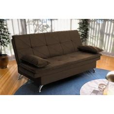 Imagem de Sofá Cama Pérsia 3 Lugares Suede Velut Marrom - King House