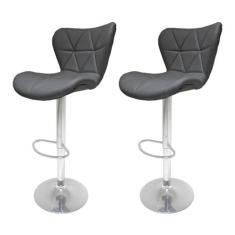 Imagem de Kit 2 Banquetas Giratórias Formiga Cinza