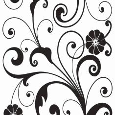 Imagem de Papel De Parede Adesivo Lavável Abstrato Flores s 12M