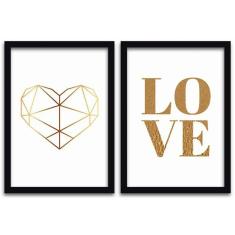 Imagem de Conjunto Quadros Decorativos 2 peças 40x60 Heart & Love