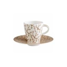 Imagem de Xícara para Café com Pires Villeroy e Boch Caffè Club Floral Caramelo 100 ml - Cada