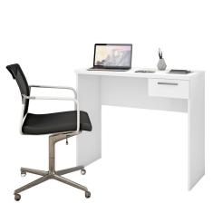 Imagem de Mesa Para Escritório Office 90Cm Com 1 Gaveta Branca