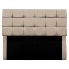 Imagem de Cabeceira Cama Box Queen 160 cm Bianca Suede Bege Claro
