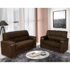 Imagem de Conjunto De Sofá 3X2 Lugares Styllus Bello Estofados Café