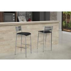 Imagem de Banquetas Cromado 2 Unidades Aço Nobre