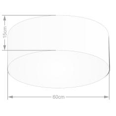 Imagem de Plafon Cilíndrico Md-3006 Cúpula em Tecido 60x15cm Preto - Bivolt
