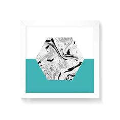 Imagem de Arte Maníacos Quadro Decorativo Escandinava Verde e  - 50x50cm (Moldura em laca )