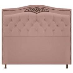 Imagem de Cabeceira Estofada Yasmim 90cm Solteiro Suede Rosê
