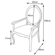 Imagem de Poltrona Decorativa Sala de Estar Base Madeira Maciça Adrie Sarja Bege/Imbuia - Gran Belo