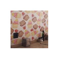 Imagem de Papel De Parede Adesivo Delícia De Cupcakes N03112 R 0,58X3M