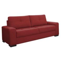 Imagem de Sofá 3 Lugares 200cm Turim Couro Vermelho