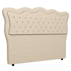 Imagem de Cabeceira Casal King Cama Box 195cm Oregon I02 Linho Bege Mpozenato
