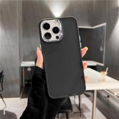 Imagem de Capa de telefone com lente galvanizada para iPhone 14 Pro Max 13 12 11 Pro Max X XR XS Max 7 8Plus Capa traseira de silicone de cor sólida, b, para iPhone XS MAX