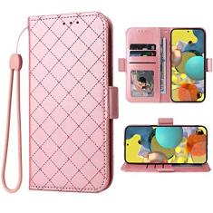 Imagem de Compatível com Samsung Galaxy A51 4G capa carteira alça de pulso cordão e suporte de cartão flip de couro acessórios de celular capa de telefone para Glaxay A 51 Gaxaly M40S 51A A515F S51 mulheres