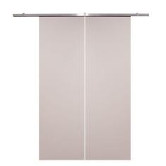 Imagem de Porta De Correr Dupla Branco Prime Kit Alumínio 210x140