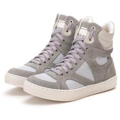 Imagem de Tenis Sneaker Feminino Botinha Treino Academia Cano Alto - Bawmi, Bege