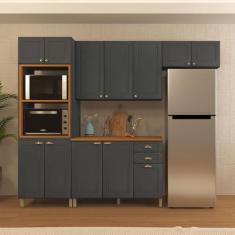 Imagem de Cozinha Completa Firenze 12 Portas 2 Gavetas 6171.130 Chumbo - Indekes