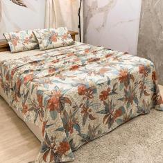 Imagem de Jogo Cama Lençol King Colonial Percal 300 Fios 4 Peças - Casa Show Enx