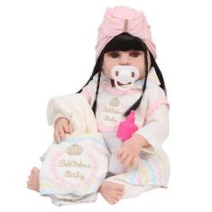 Imagem de Boneca Bebê Reborn Recém Nascida Menina Linda Com Acessórios - Cegonha