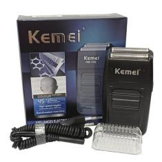 Imagem de Máquina Barbeador Shaver Elétrico 2 Lâminas Sem Fio Profissional Kemei
