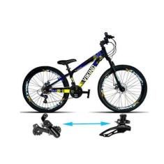 Imagem de Bicicleta Viking Aro 26 TuffX25/30 Vmaxx Freio a Disco 21V  Preto Amar