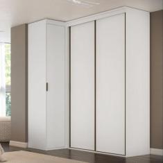 Imagem de Guarda-roupa de Canto Porta de Correr 3 Portas Spacios Branco