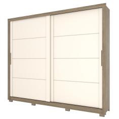 Imagem de Guarda Roupa Casal Henn 2 Portas De Correr 4 Gavetas Thor Rustico Com Off White