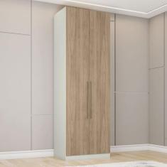 Imagem de Guarda Roupa Solteiro Modulado Seletto 2 Portas Flex Areia/Jequitibá -