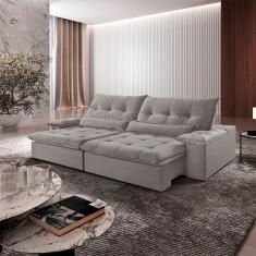 Imagem de Sofá Nivus Veludo 2 Módulos 80cm B25cm Meu Sofá Online B026 Veludo Prata