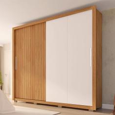 Imagem de Guarda-Roupa Casal Moviment 2 PT 4 GV Freijó e Off White