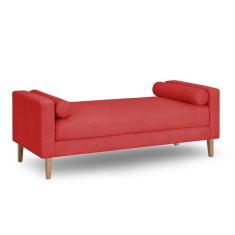 Imagem de Recamier Berlim 1,20m Suede Vermelho - Inova Decorações
