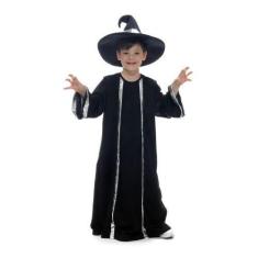 Imagem de Fantasia Halloween Tunica de Feiticeiro Infantil Com Chapéu - Sulameri